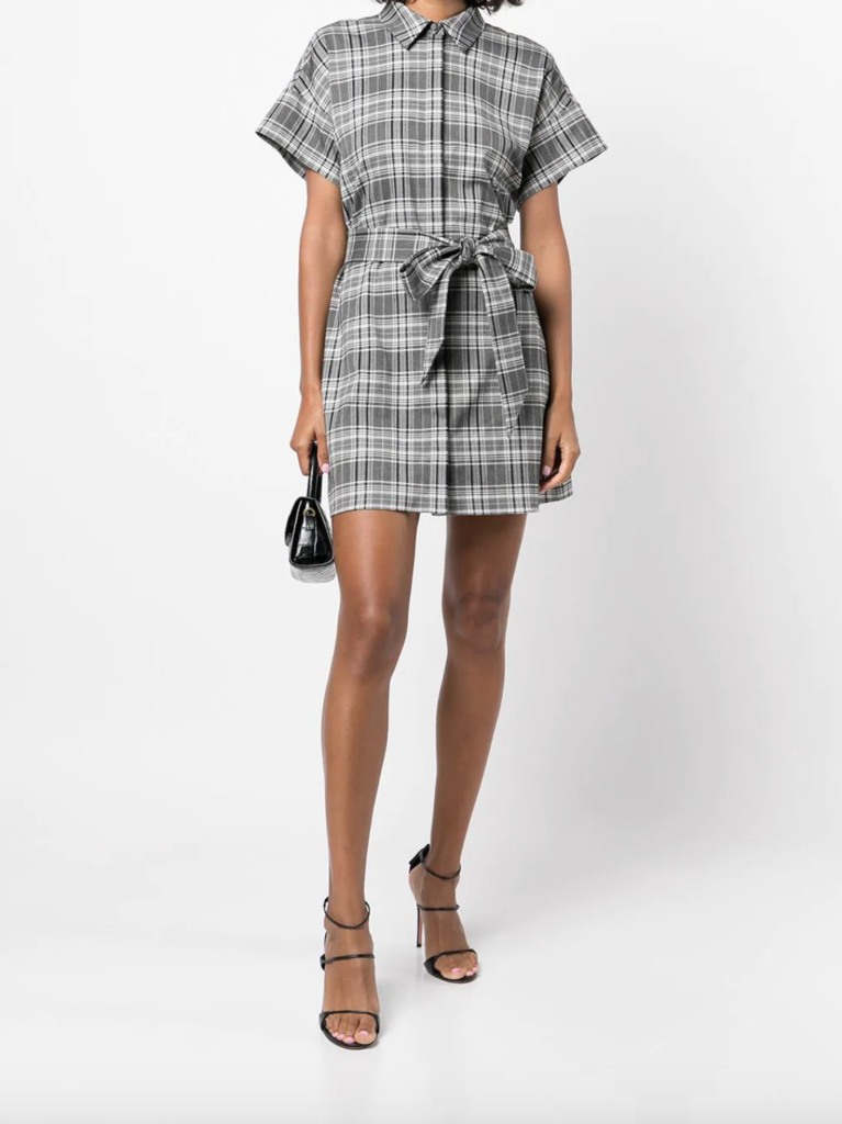 Heather Dubrow's Grey Plaid Shirt Dress