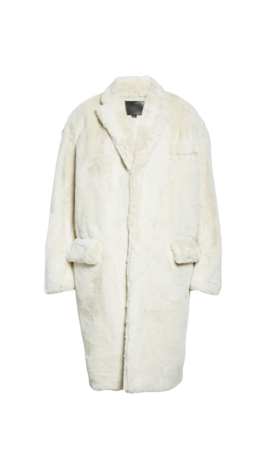 Jennifer Armstrong's White Fur Coat