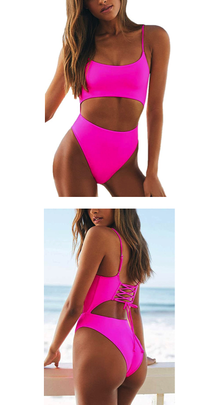 Jennifer Aydin’s Pink Cutout Swimsuit