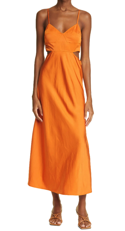 Kristin Cavallari’s Orange Cutout Dress