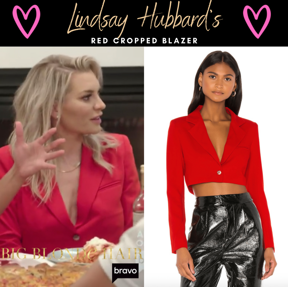 Lindsay Hubbard's Red Cropped Blazer