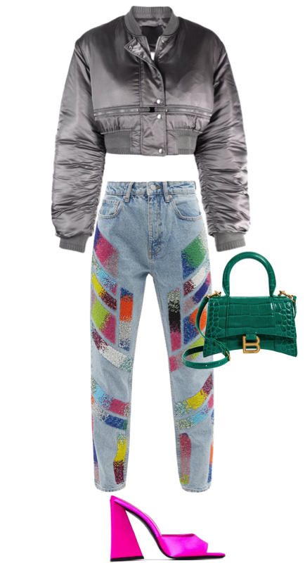 Lisa Barlow’s Multicolor Beaded Jeans