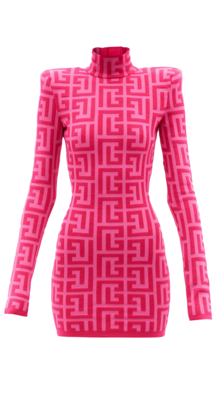 Lisa Rinna’s Pink Monogrammed Dress