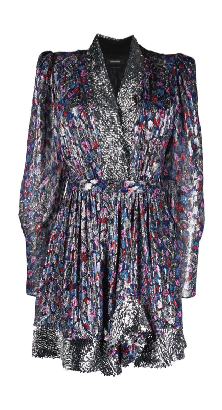 Madison LeCroy’s Paisley and Floral Sequin Trim Dress