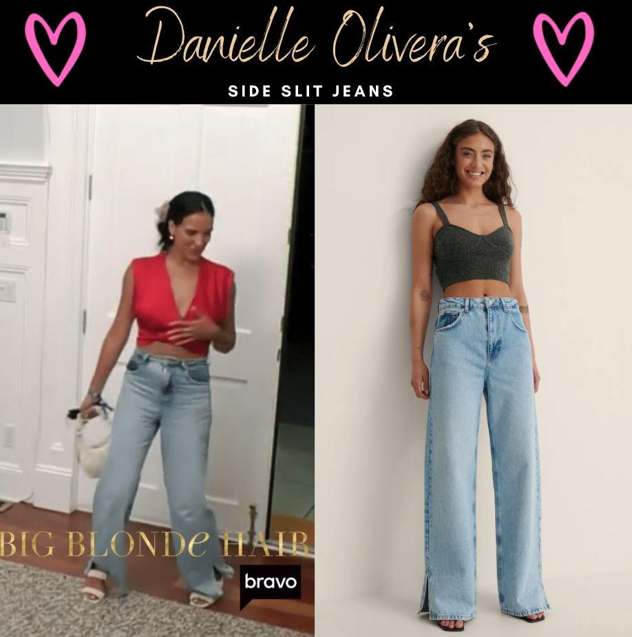 Danielle Olivera's Side Slit Jeans