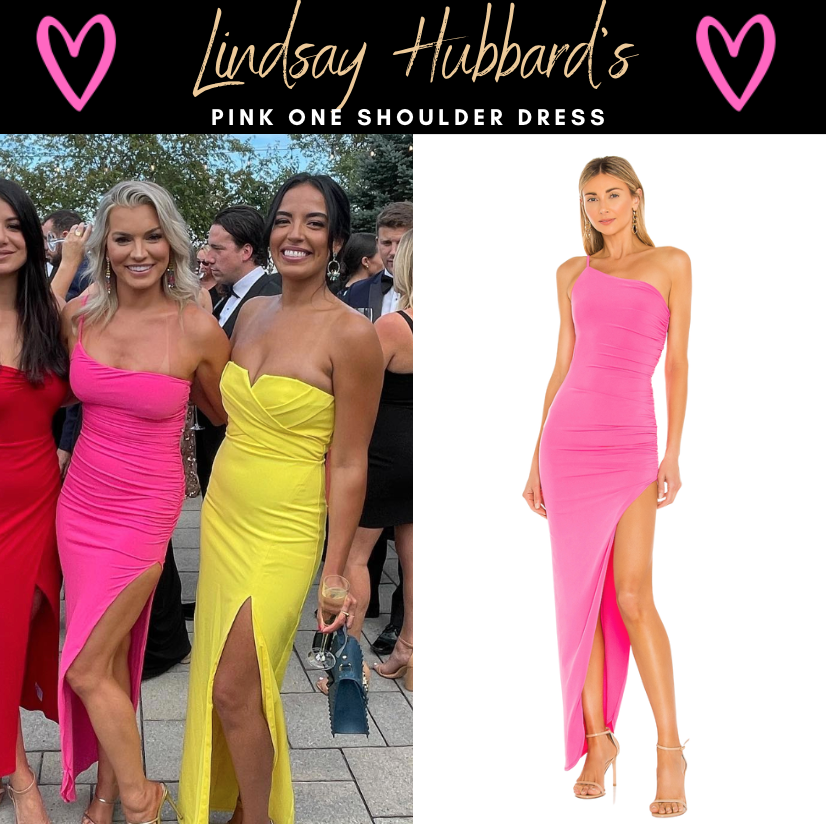 Lindsay Hubbard's Pink One Shoulder Dress 