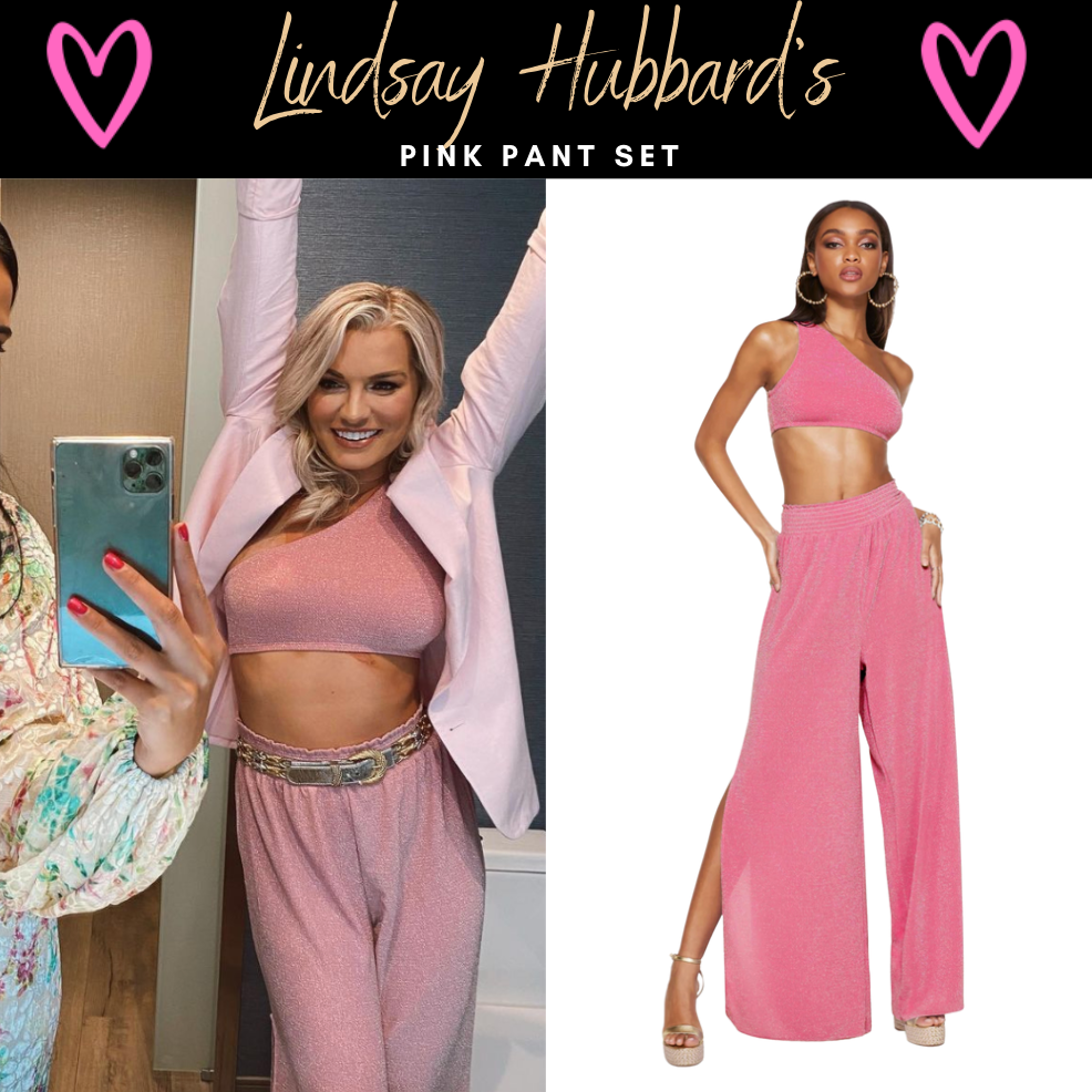 Lindsay Hubbard's Pink Pant Set