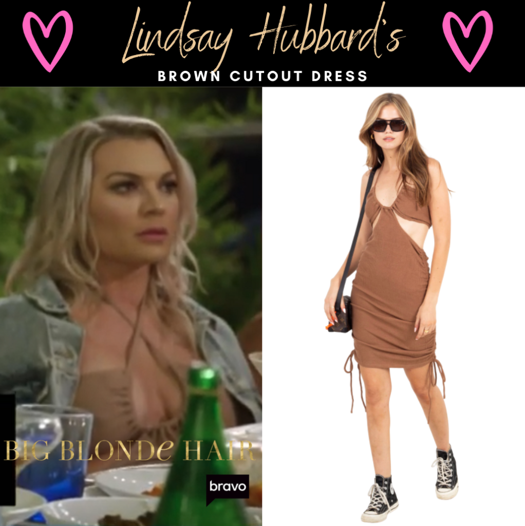 Lindsay Hubbard's Brown Cutout Dress