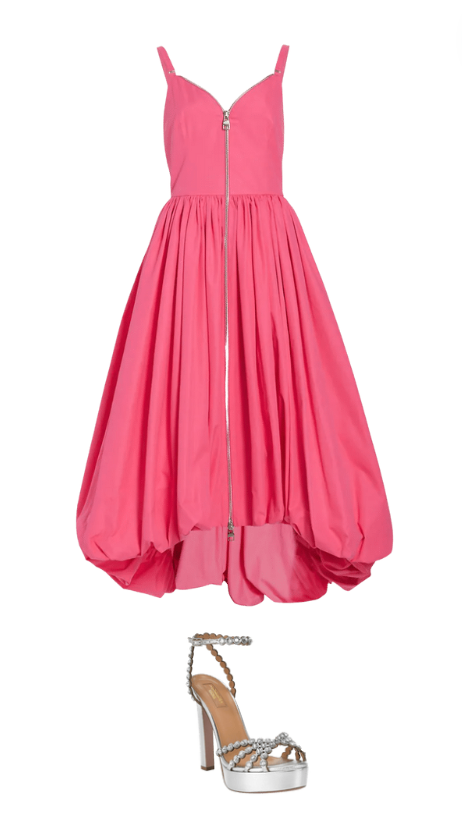 Alexia Echevarria's Pink Zip Up Dress