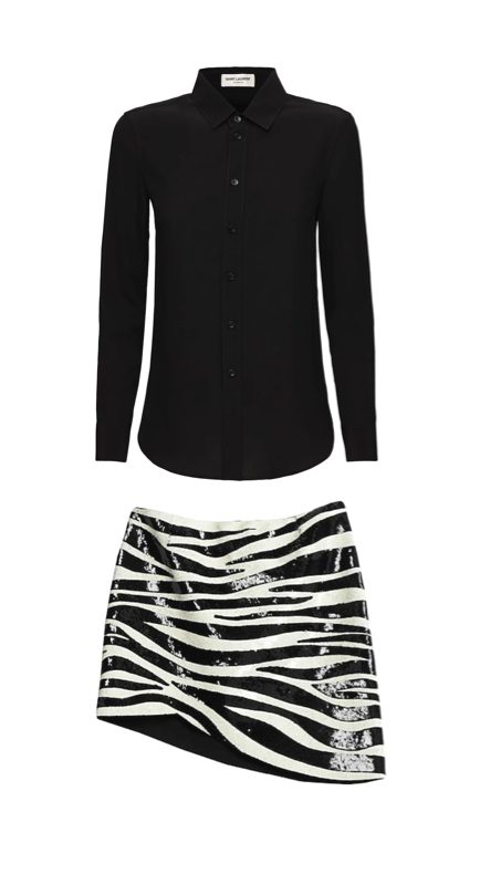 Dorit Kemsley’s Zebra Sequin Skirt