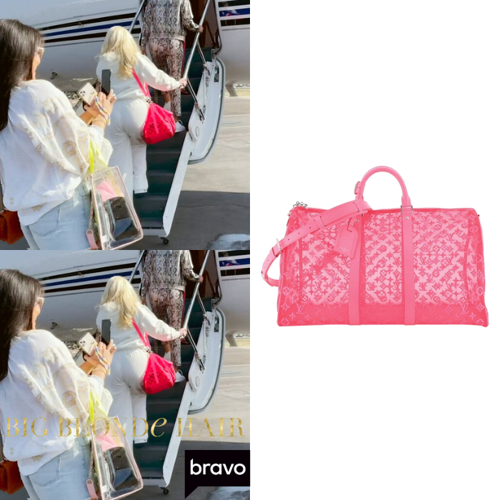 Erika Jayne’s Neon Pink Mesh Bag