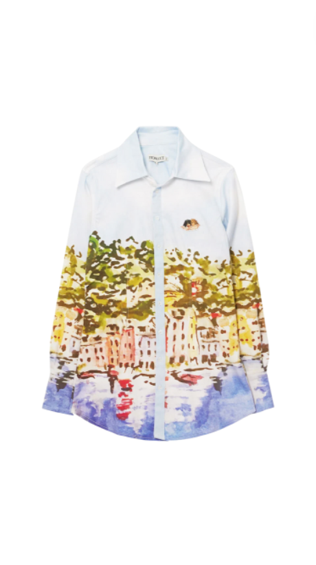 Erika Jayne's Portofino Printed Shirt Dress