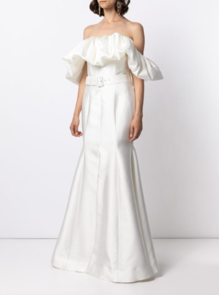 Garcelle Beauvais' White Ruffle Confessional Dress