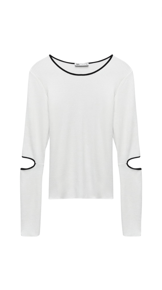 Kenya Moore's White Cutout Sweater