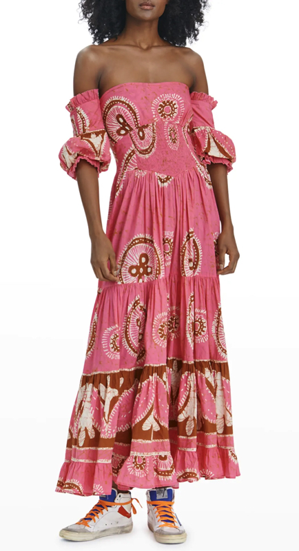 Madison LeCroy’s Pink Printed Maxi Dress