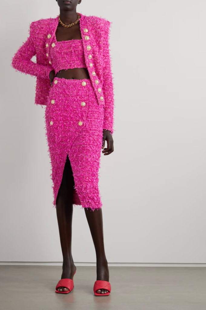 Marlo Hampton's Pink Tweed Confessional Blazer