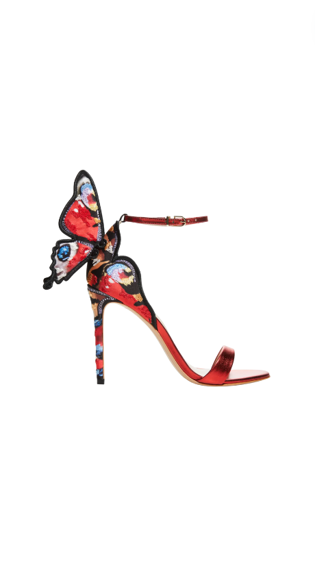 Bethenny Frankel's Red Butterfly Wing Sandals