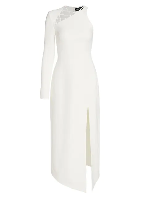 Caroline Stanbury's White Lace Up Dress