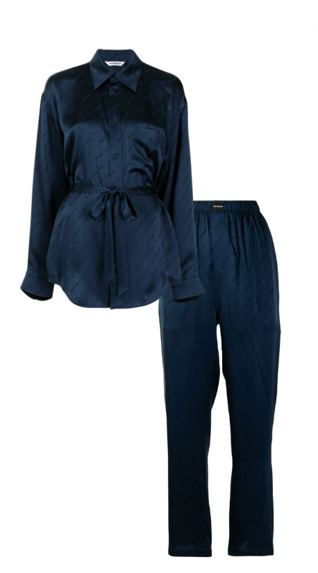 Diana Jenkins' Blue Satin Outfit