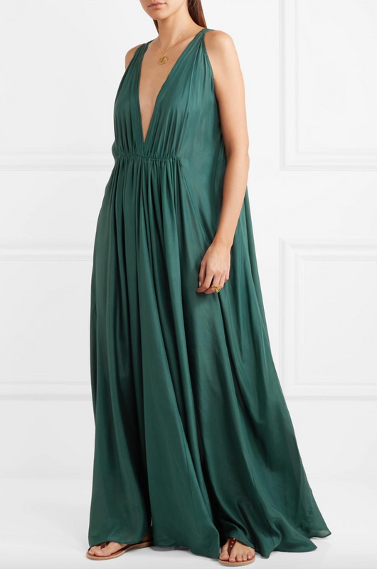 Diana Jenkins' Green Maxi Dress