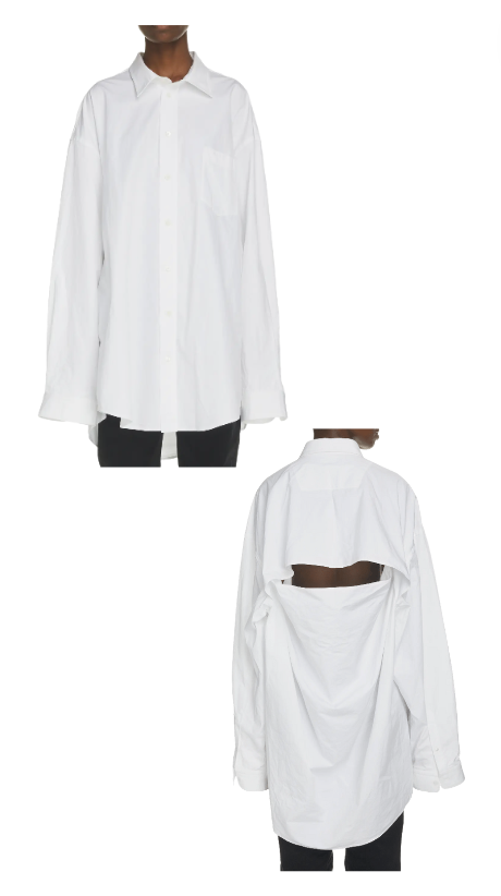 Diana Jenkins' White Cutout Shirt