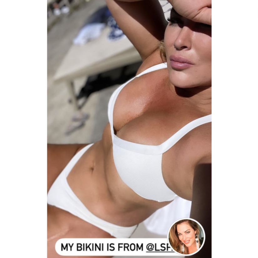 Emily Simpson's White Bikini