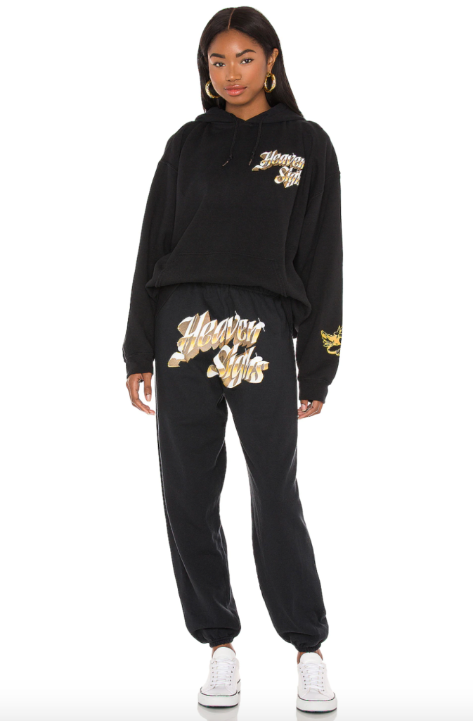 Erika Jayne's Black Sweatshirt and Sweatpants