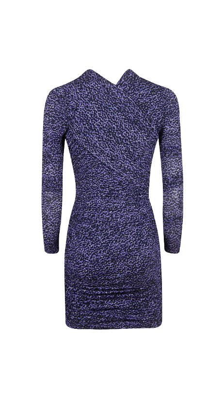 Erika Jayne's Purple Animal Print Dress