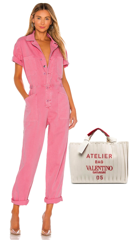 Garcelle Beauvais’ Pink Denim Jumpsuit