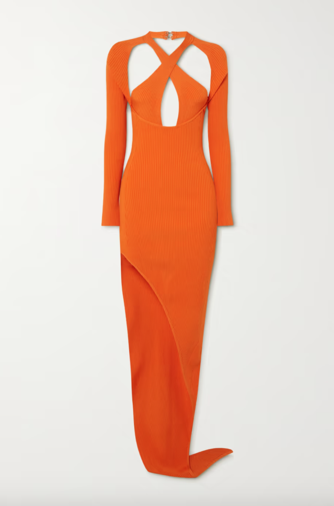 Marlo Hampton's Orange Cutout Dress