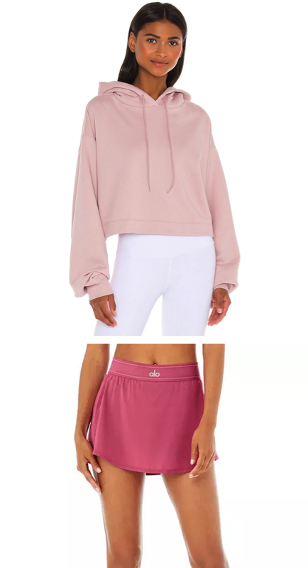 Naomie Olindo’s Pink Cropped Hoodie and Tennis Skirt 1