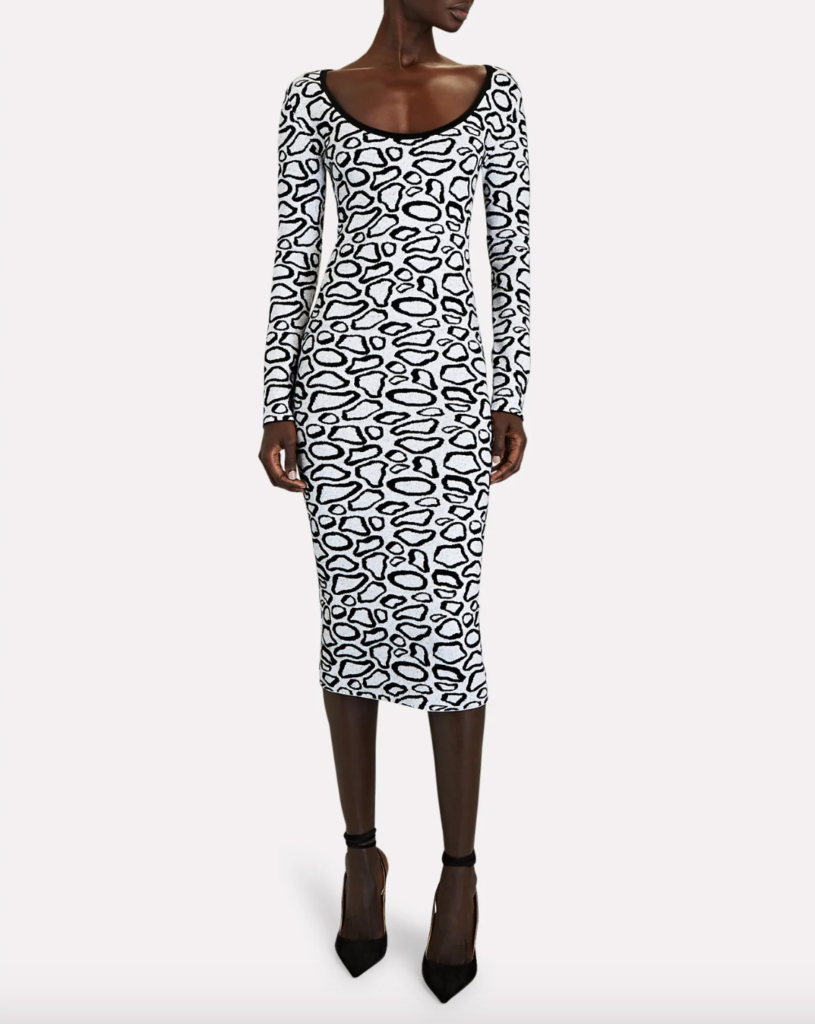 Sheree Whitfield's Animal Print Confessional Dress