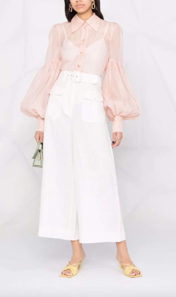 Crystal Kung Minkoff's Pink Pussy Bow Blouse