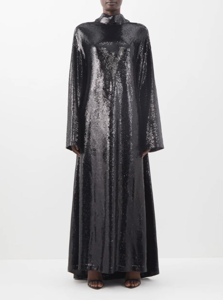Diana Jenkins' Black Sequin Gown