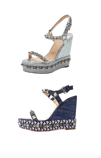 Chanel Ayan and Lesa Melan's Studded Wedge Sandals