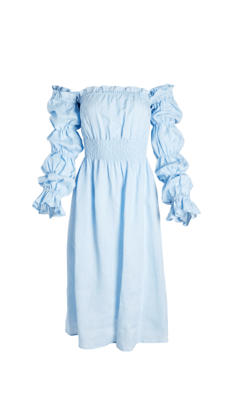 Venita Aspen's Blue Off The Shoulder Dress