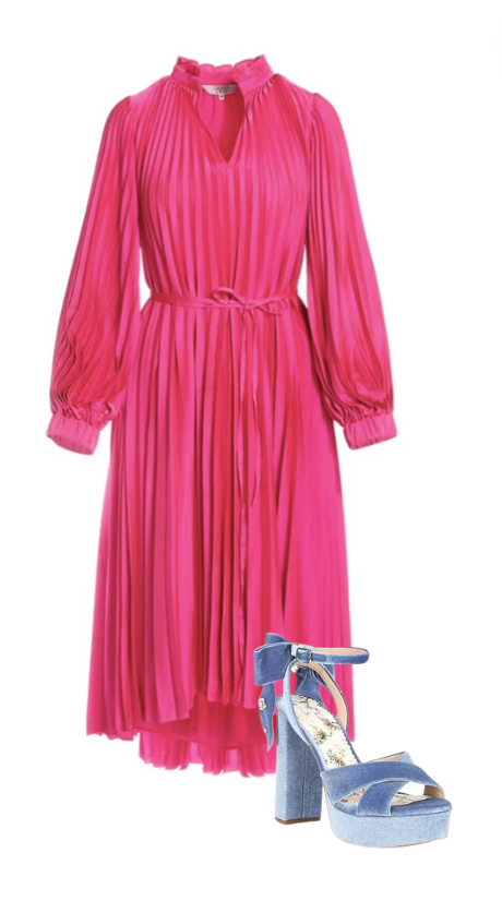 Venita Aspen's Pink Pleated Dress