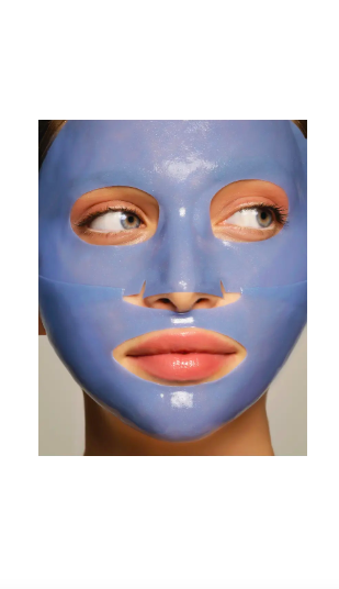 Caroline Stanbury's Blue Face Mask