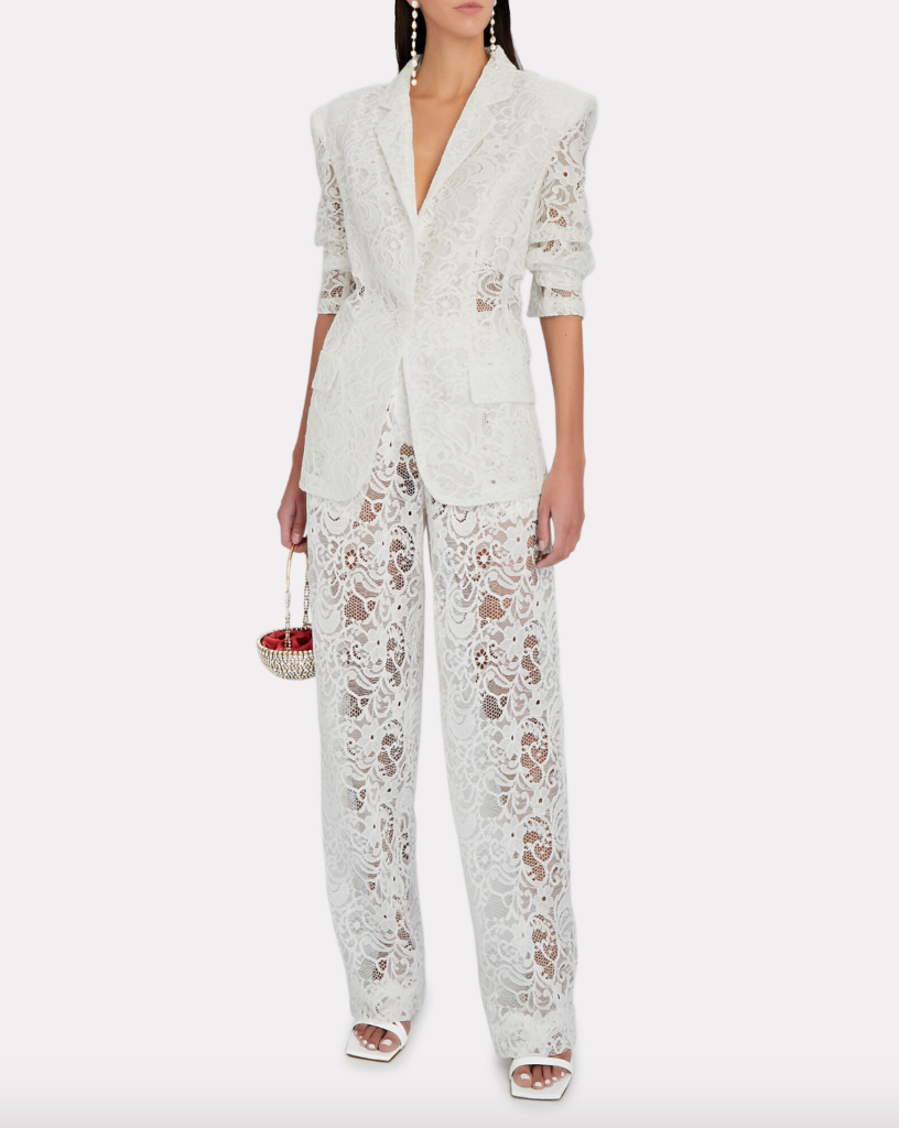 Alexia Echevarria's White Lace Suit