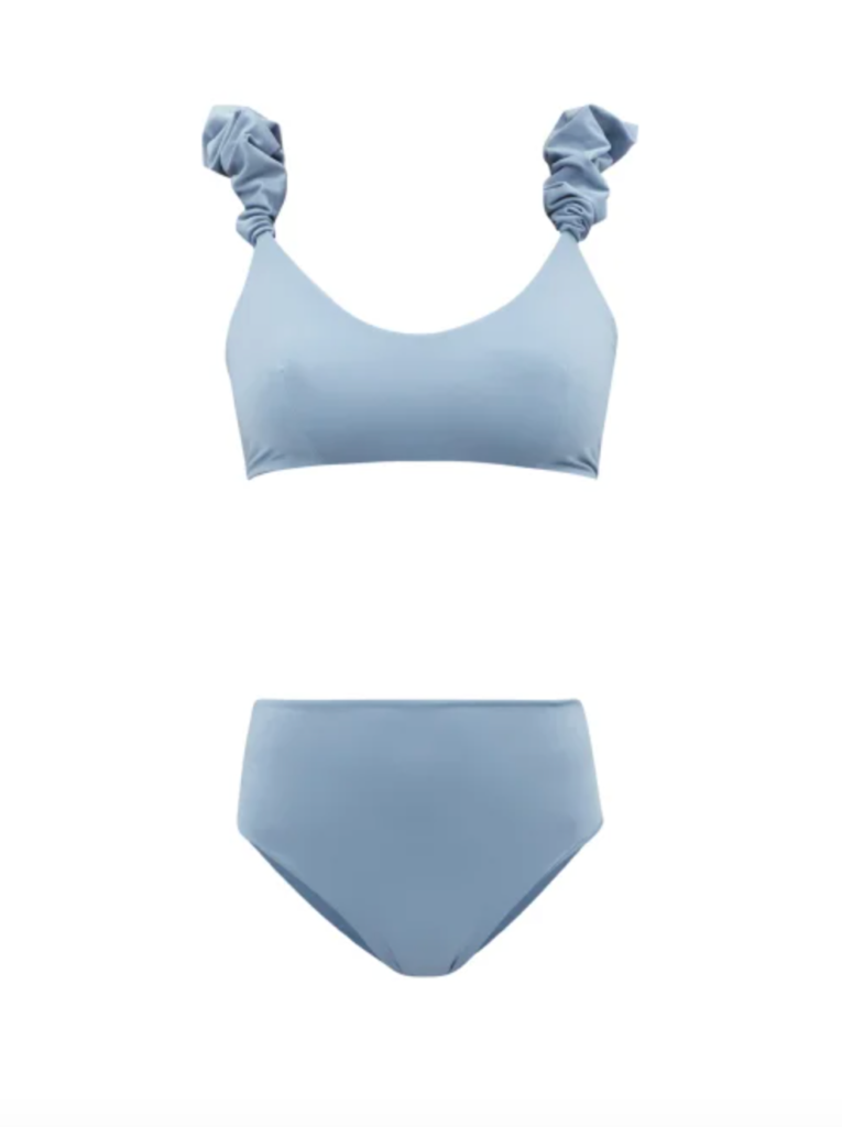 Bethenny Frankel's Blue Ruffle Bikini Top