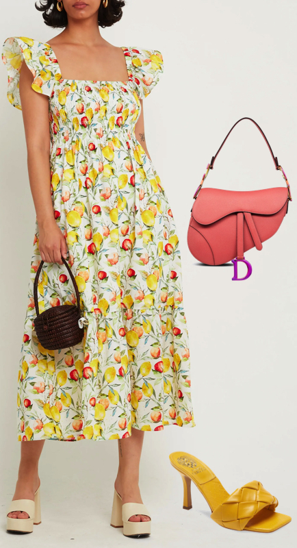Bethenny Frankel’s Fruit Print Dress 1