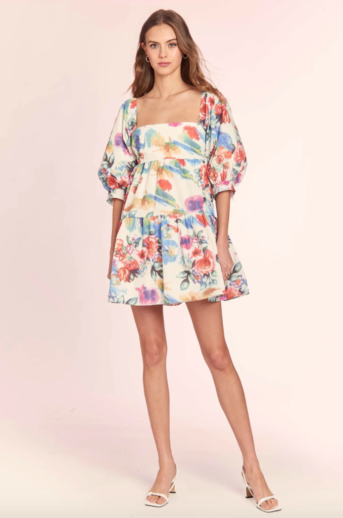 Crystal Kung Minkoff's Floral Puff Sleeve Dress