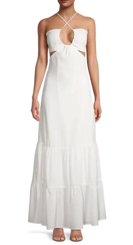 Dolores Catania’s White Maxi Dress