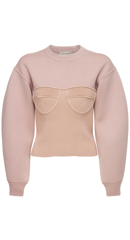 Dorit Kemsley’s Pink Corset Stitch Sweater 1