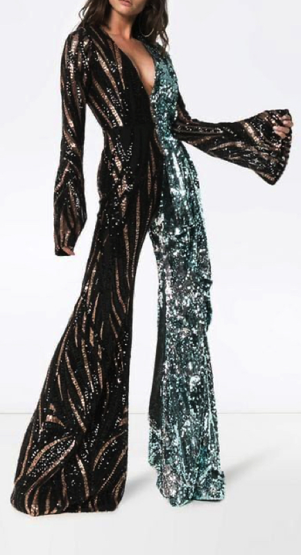 Erika Jayne’s Two Tone Sequin Jumpsuit