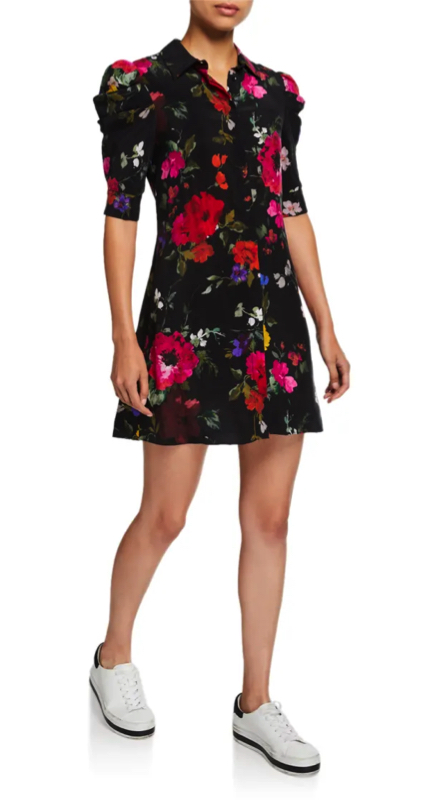 Kathy Hilton’s Black Floral Shirt Dress