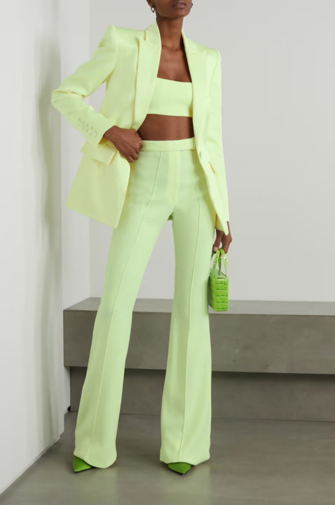 Neon Yoga Suit Set Crop Top Tanks & High Waist – Amanda Mills