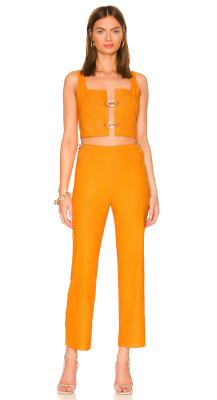 Madison LeCroy’s Marigold Top and Pants