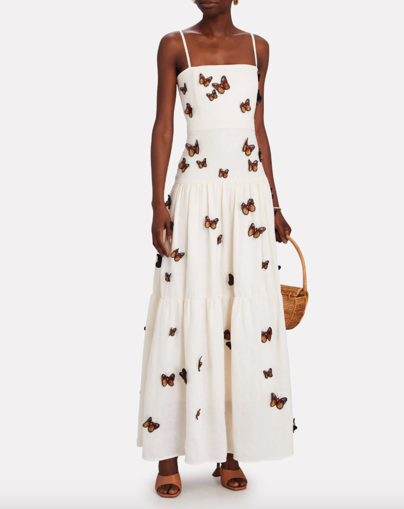 Sutton Stracke's White Butterfly Dress