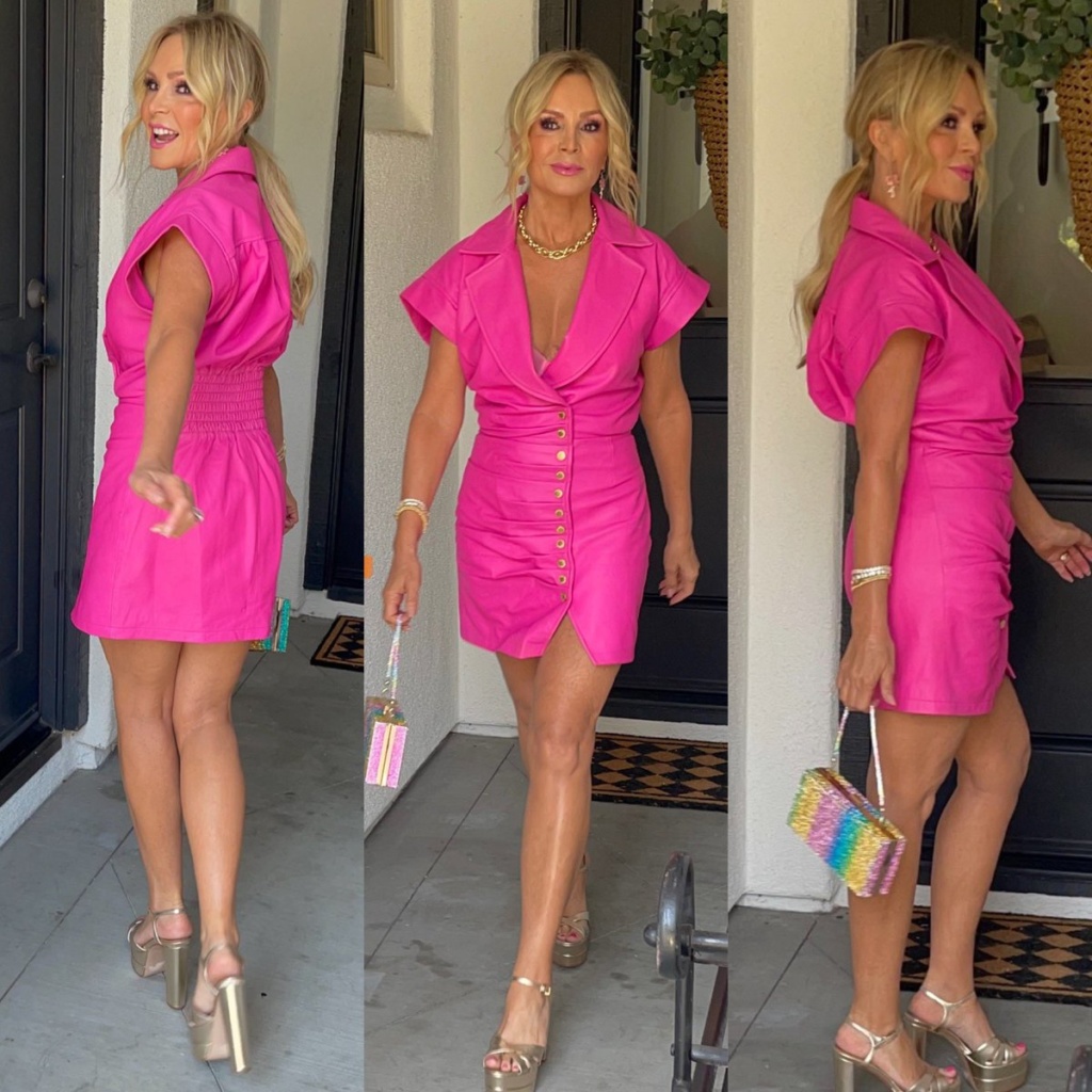 Tamra Judge's Pink Leather Dress